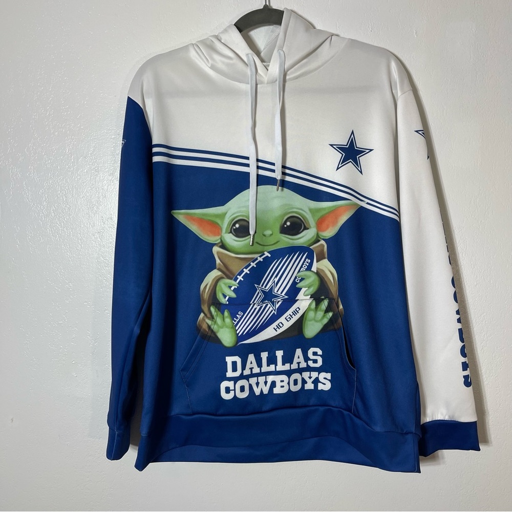 Dallas Cowboys Yoda, Cool Polyester Hoodie. Size XL. In excellent condition!